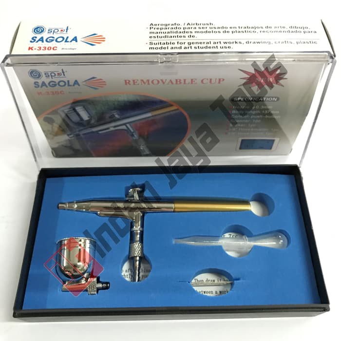 

Air Brush Kit 22 cc SAGOLA K-330C - Spray Gun Lukis Pen Paint Spet