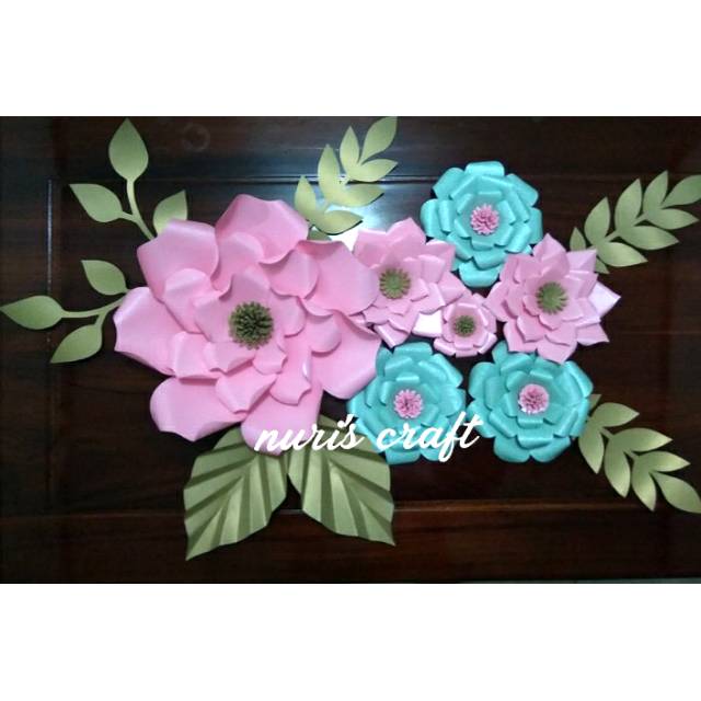 

Paper flower combine pink-blue