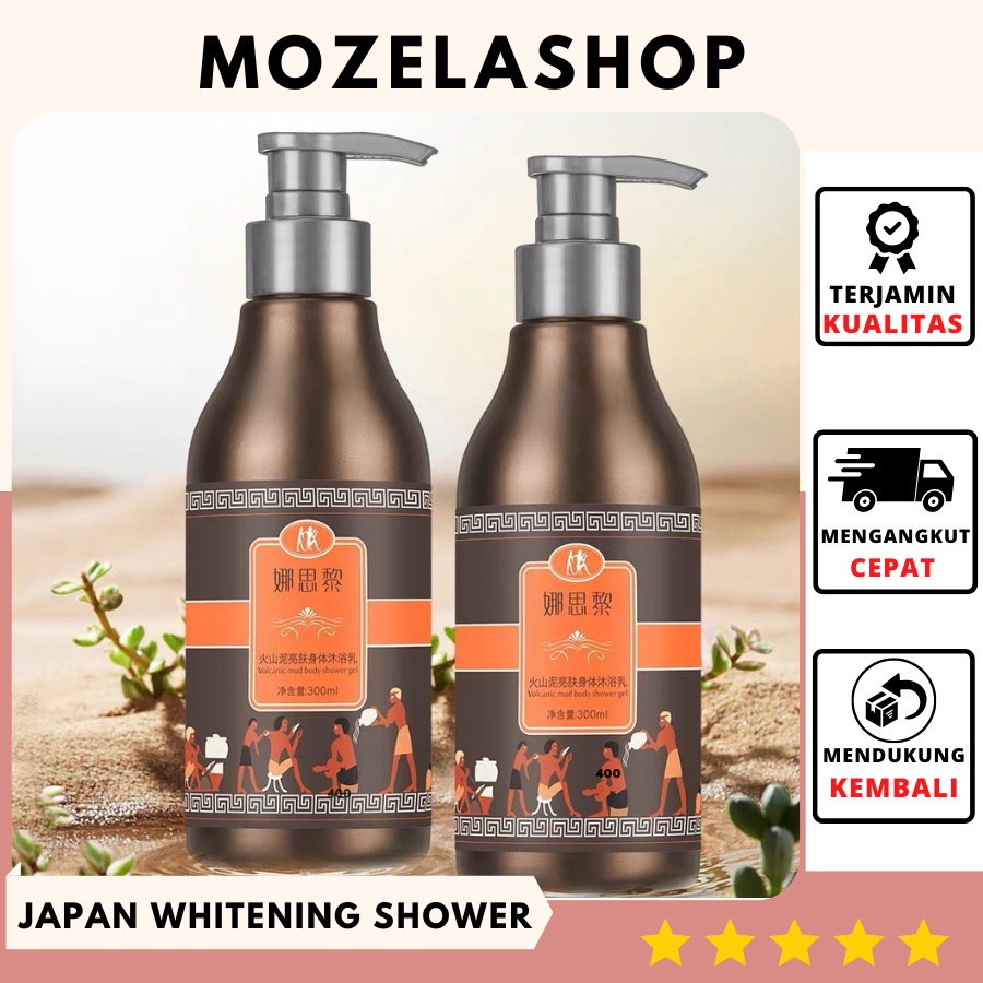 JAPAN WHITENING SHOWER/ WHITENING MUD BATH Lumpur Vulkanik Shower Gel 300ml