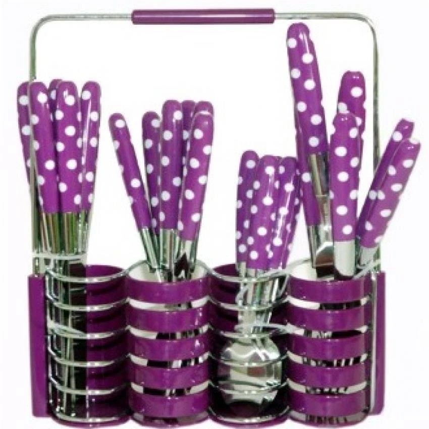 Sendok Set Polkadot 24 Pcs - Ungu