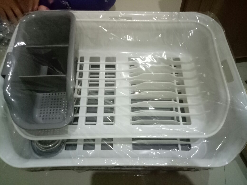 Aphome Rak Piring Rak Dapur Penyimpanan Piring Gelas Rak Alat Makan + Free Tempat Sendok