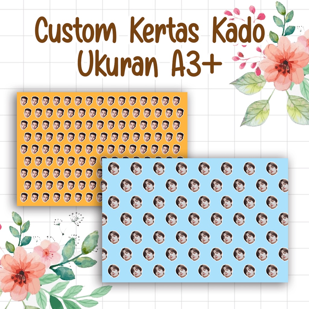 

Kertas Kado Custome - Ukuran A3+ (47x31 cm) - MIN PEMBELIAN 3 PCS