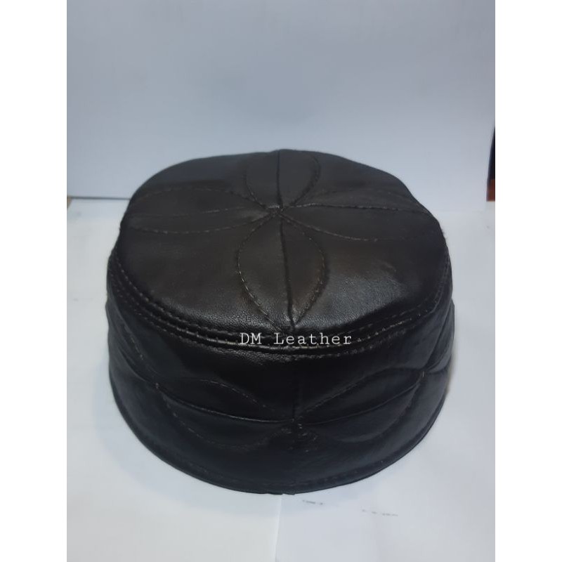 peci haji / peci muslim kulit