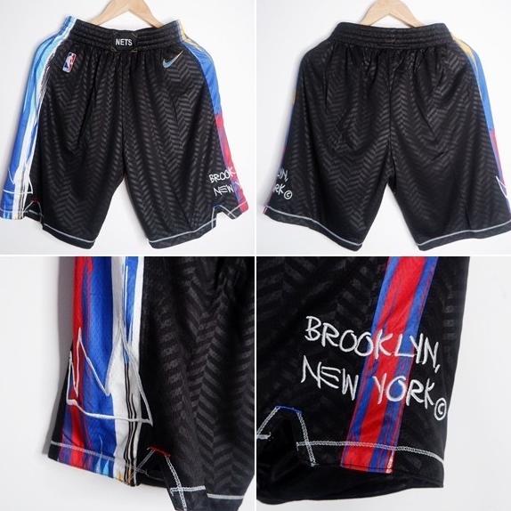 HARGA TERBAIK CELANA BASKET NBA BROOKLYN NETS CITY EDITION HITAM 20/21