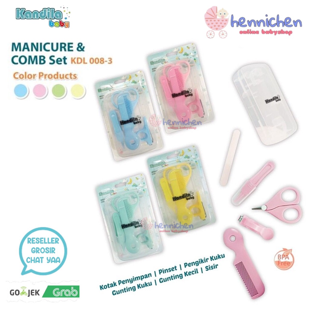 KANDILA BABY MANICURE &amp; COMB SET GUNTING KUKU SISIR BAYI KDL008-3