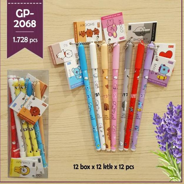 

kZ5Code Pulpen kerakter bts gantungan buku kecil isi 12pcs(F2O9) (promo)