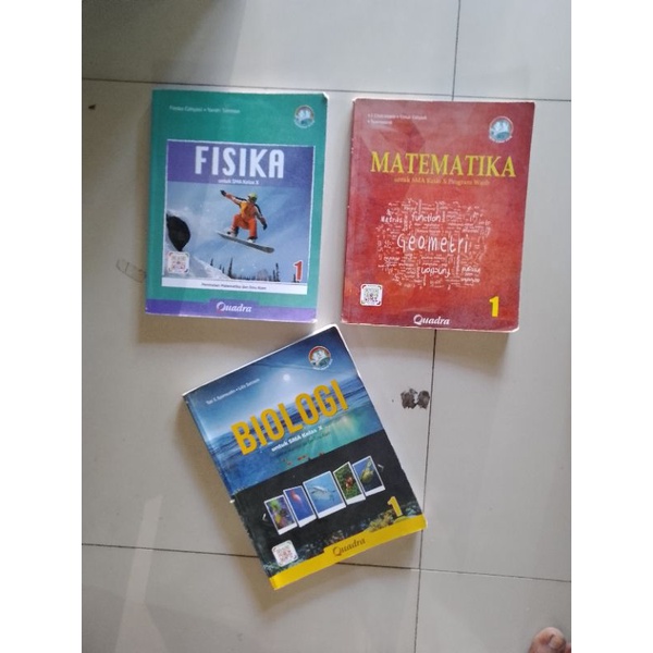 FISIKA UNTUK SMA kelas X MATEMATIKA UNTUK SMA kelas X program wajib BIOLOGI UNTUK SMA KELAS X