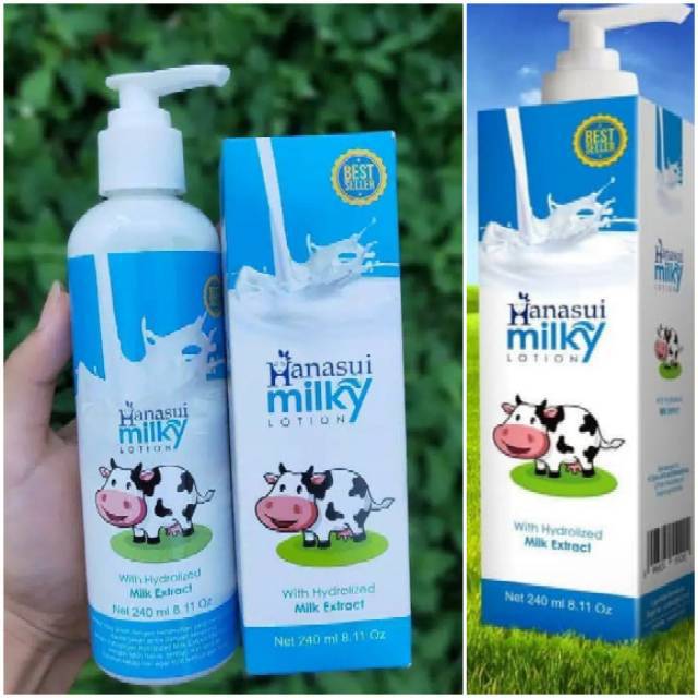 Hand &amp; Body Lotion Hanasui Milky 240ml Pemutih Badan