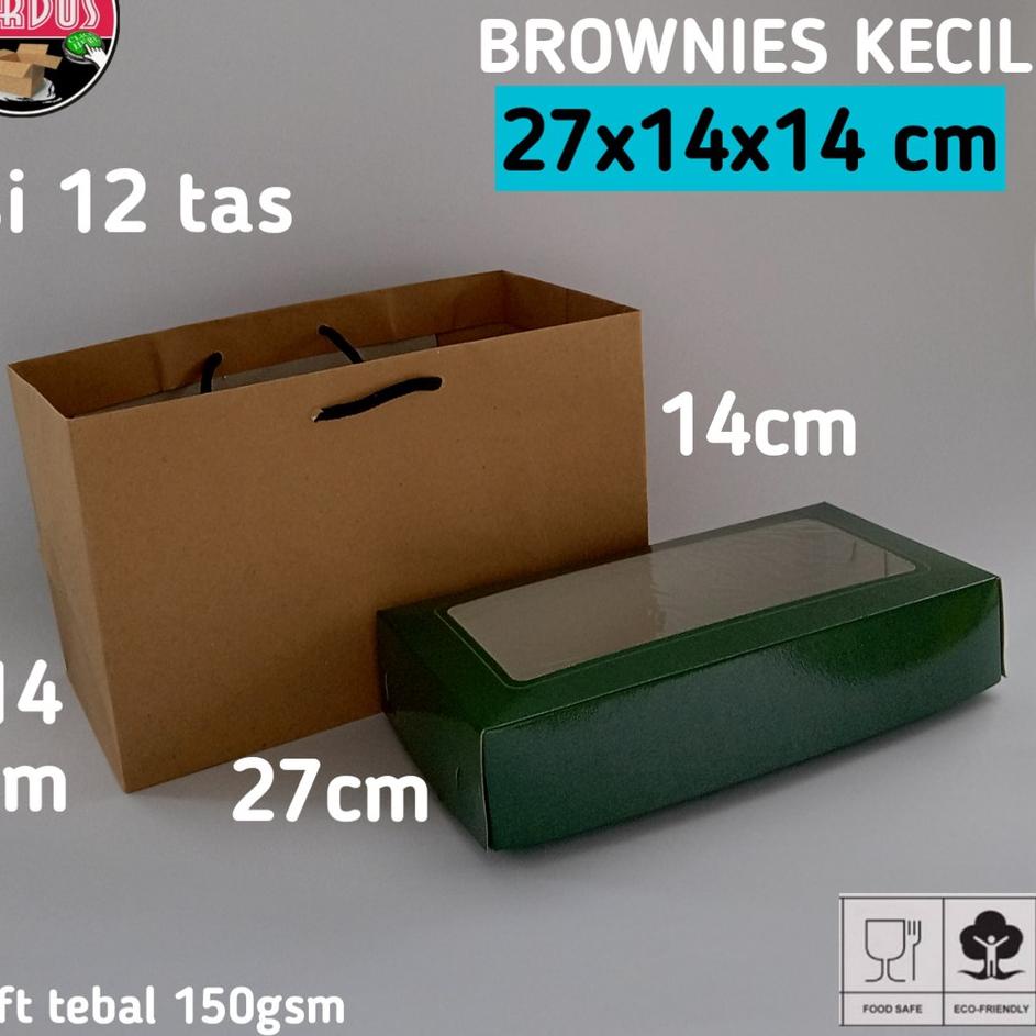 

Grosir isi 12 paperbag kue brownies kecil 27x14x14 / paperbag tas kertas box