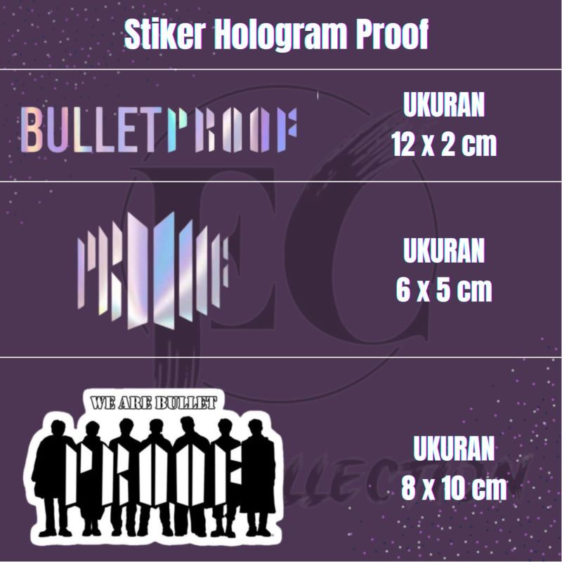 

READY STIKER HOLOGRAM PELANGI BTS PROOF BULLETPROOF