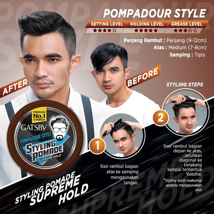 GATSBY STYLING POMADE - STYLING POMADE RAMBUT