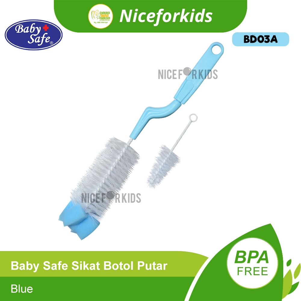 Baby Safe Sikat Botol Putar Rotaring Handle ( BD03A )