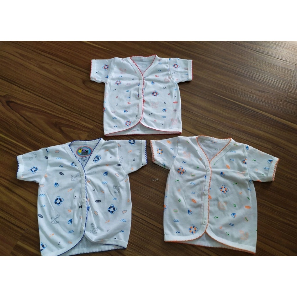 PROMO!! Setelan Baju Bayi Lengan Pendek Isi 6 Set Baju Bayi D5 Pendek