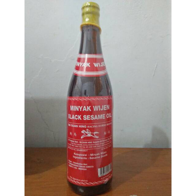 MINYAK WIJEN PACUAN KUDA / black sesame oil OH GUAN HING 640ML