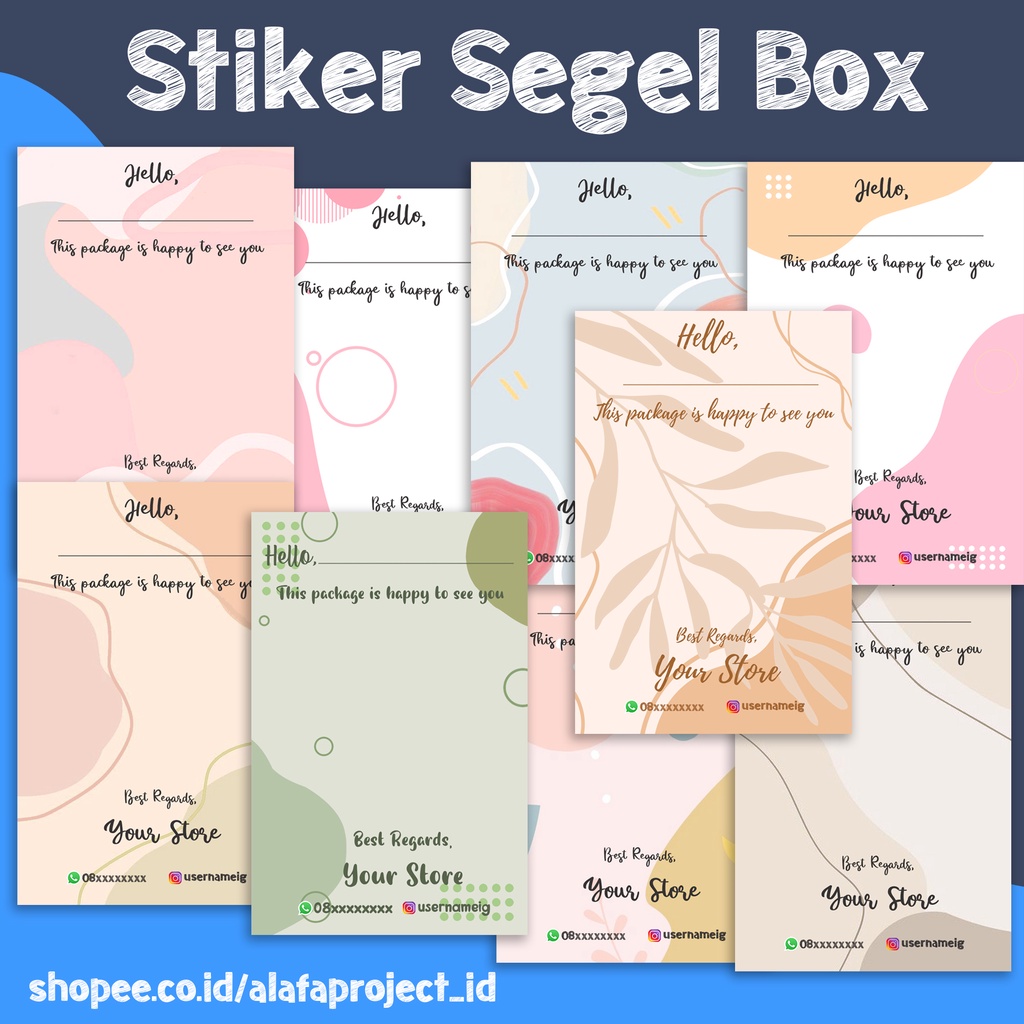 

Alafaproject Stiker Segel Box / Segel Kemasan / Seal Box / Stiker Packing / Segel Packing / Segel Hampers / Paper Belt / Seal Belt Alafaproject