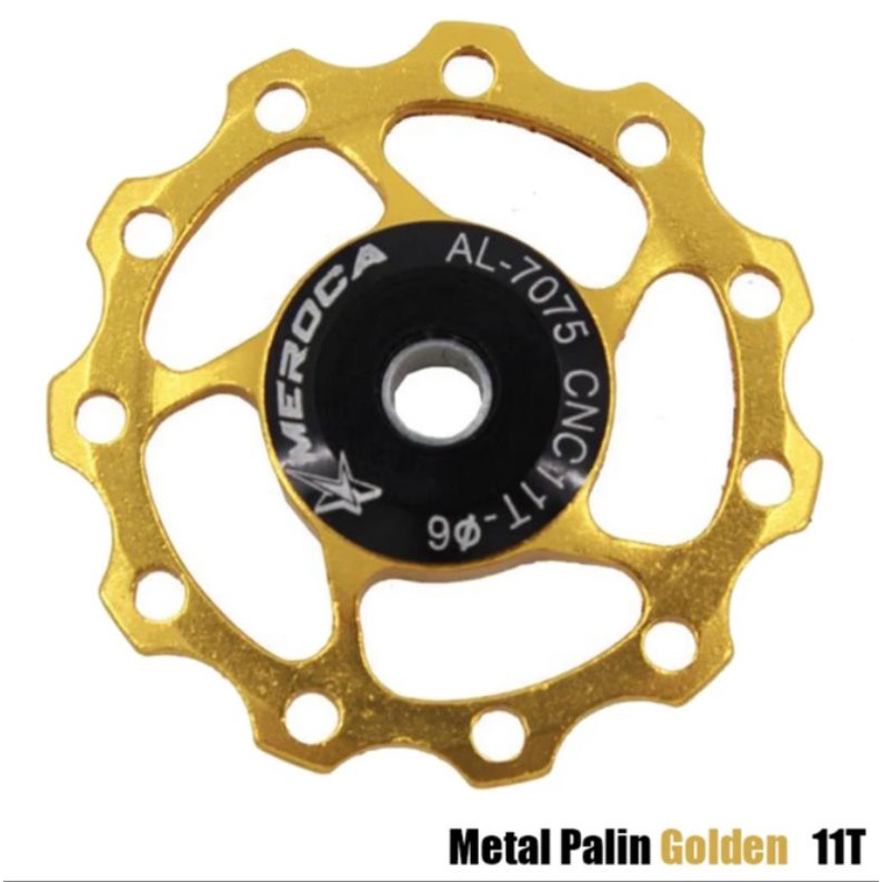 Meroca Pulley RD Bearing 11T Pulley RD Sepeda Gold