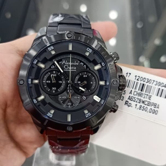 JAM TANGAN PRIA ALEXANDRE CHRISTIE AC 65JAM TANGAN PRIA ALEXANDRE CHRIS29 AC6529 FULL BLACK ORIGINAL