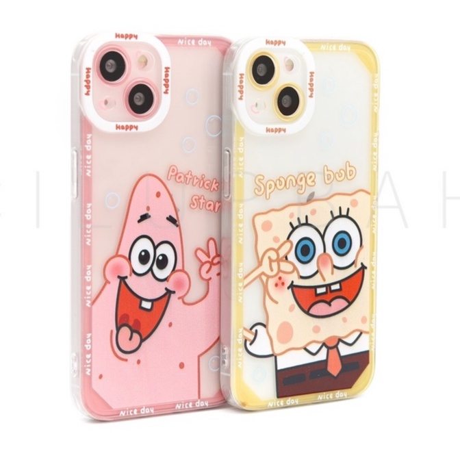 Spongebob &amp; Patrick Star SoftCase iPhone 7 8 SE 7+ 8+ X XR XS 11 12 13 Mini Pro Max