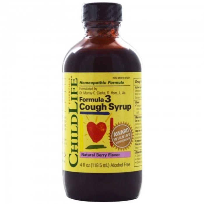 Jual ChildLife, Formula 3 Cough Syrup, Alcohol Free, Natural Berry Flavor, Shopee Indonesia