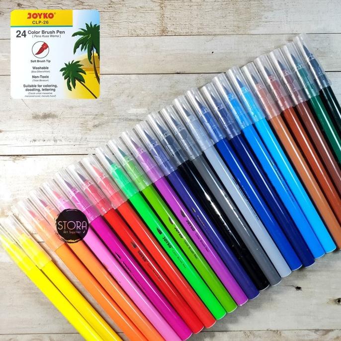 

[[COD]] Joyko Color Brush Pen Set 24 CLP-26 / Washable Coloring for Kids / TERPERCAYA Kode 612