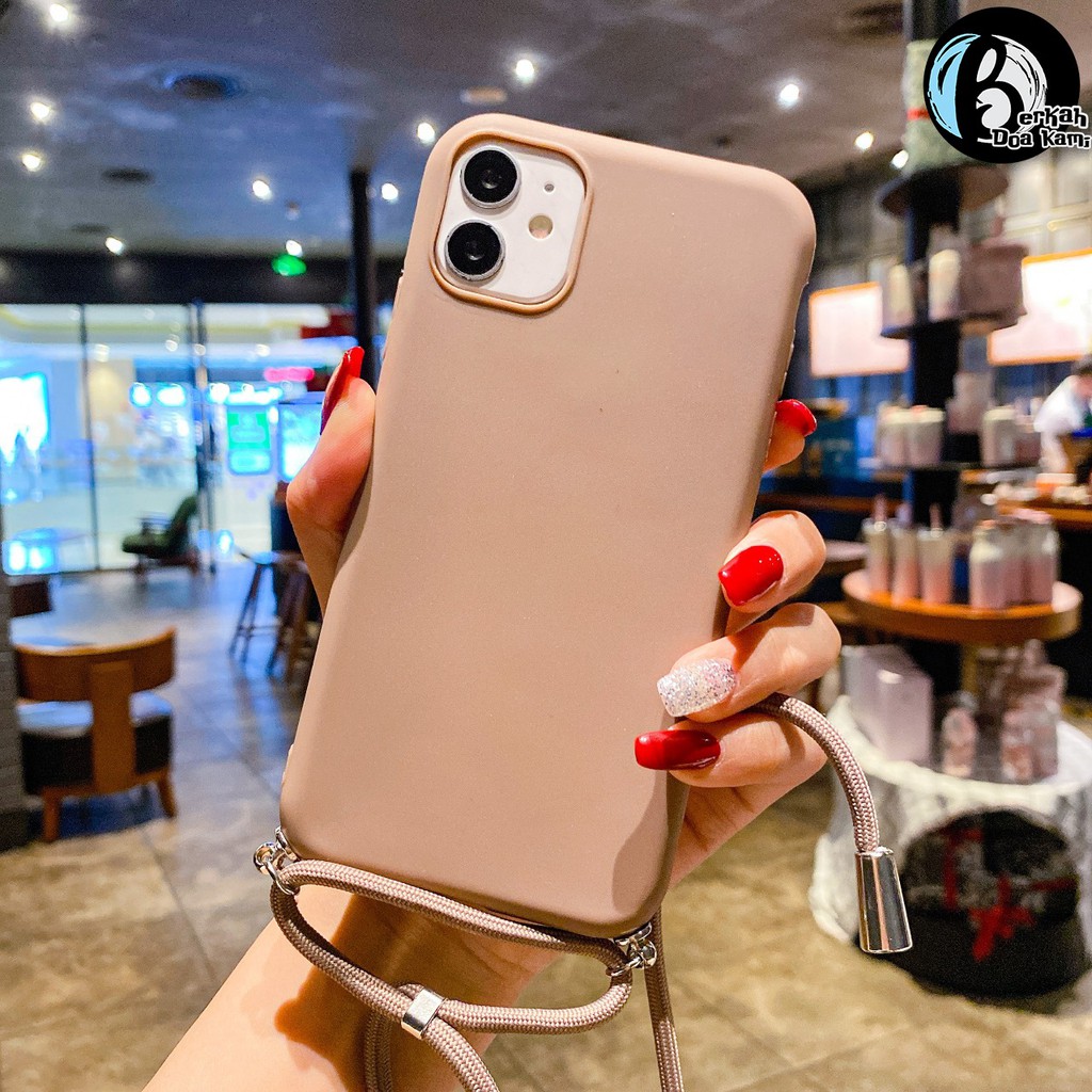 Softcase Slingcase Tali Lanyard Candy Oppo A3s A33w Neo 9 A37 9 A57 A39 A71 A83 F1S A59 BDK1450-COKLAT