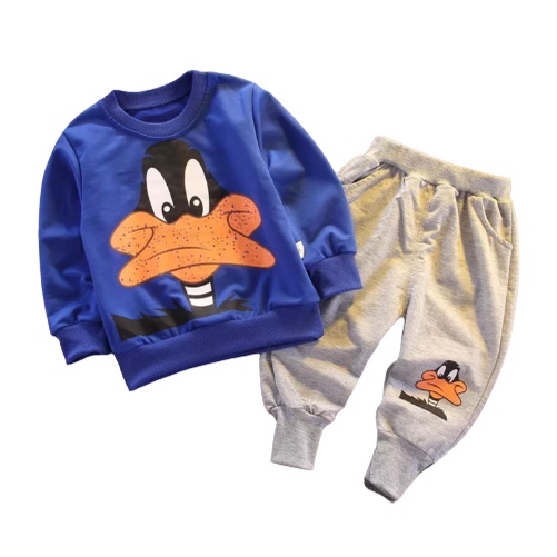 SETELAN SWEATER ANAK LAKI LAKI PEREMPUAN 1-5 TAHUN MOTIF DUCK SWEATER ANAK SETELAN SWEATER JOGGER