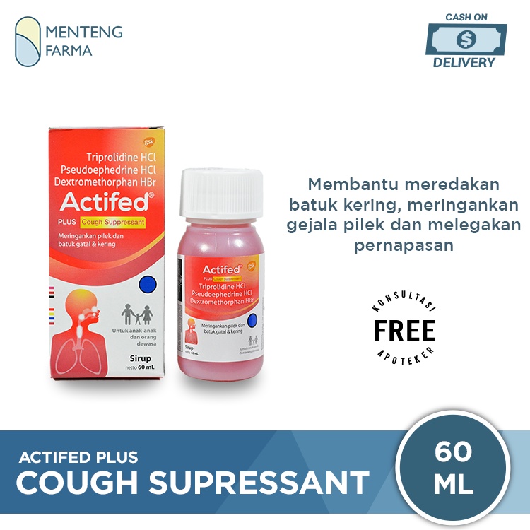 Actifed Plus Cough Suppressant (Actifed Merah)