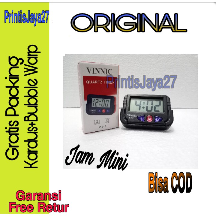 Jam Digital Mobil / Jam Mobil / Jam Digital Kecil Original / Jam Digit/ Bisa tempel di Mobil