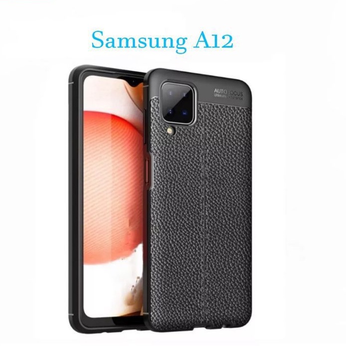 Case Auto Focus Samsung Galaxy A12 Leather Experience SoftCase Slim Ultimate / Casing Kulit