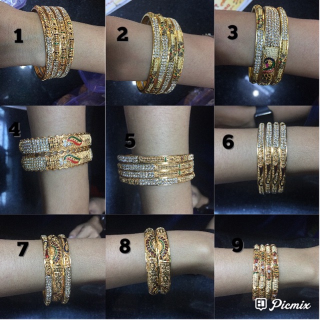 Gelang bangle india dubai bangles emas mas tidak luntur bole chudiya