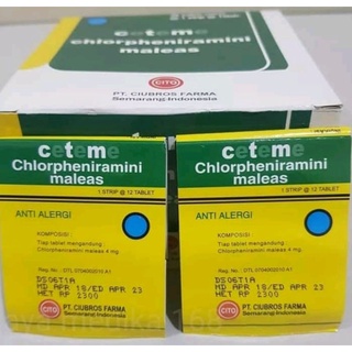 Jual CeTeMe Obat Anti Alergi Gatal CTM Strip 12 Tablet | Shopee Indonesia