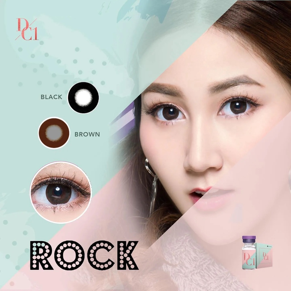 Softlens warna DC1 Rock Minus Normal Black dan Brown