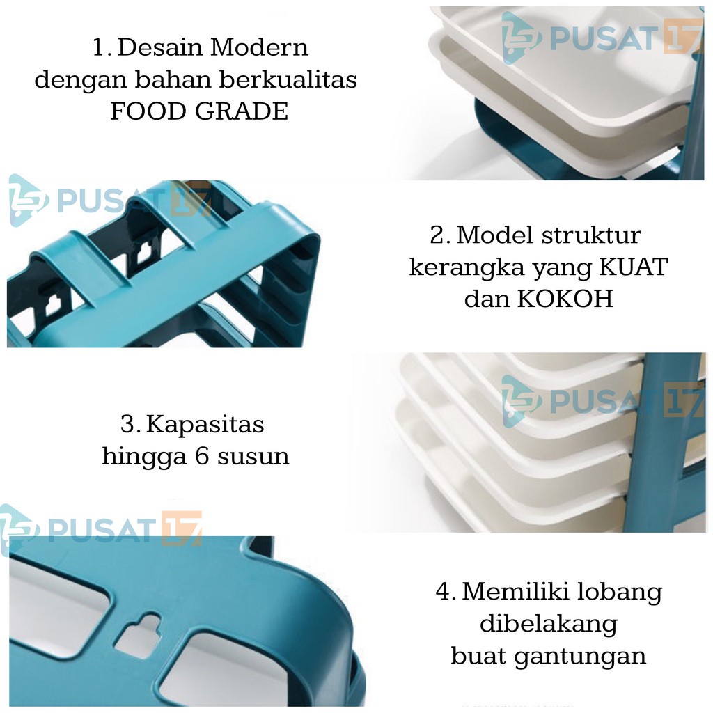 COD -SM88 - RAK SAYUR 6 SUSUN SERBAGUNA RAK DAPUR PLASTIK RAK DINDING DAPUR KITCHEN FOOD RACK