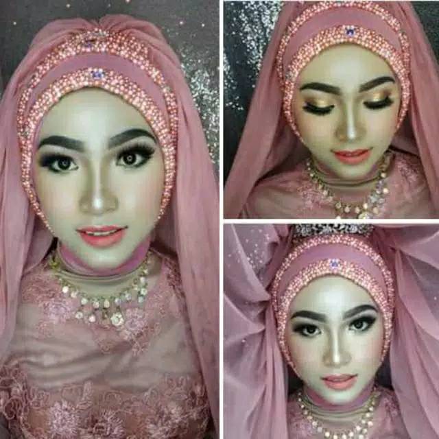 Kerudung pengantin Veil / kerudung instan Mutiara / kerudung pengantin Veil Bondu Payet Mutiara