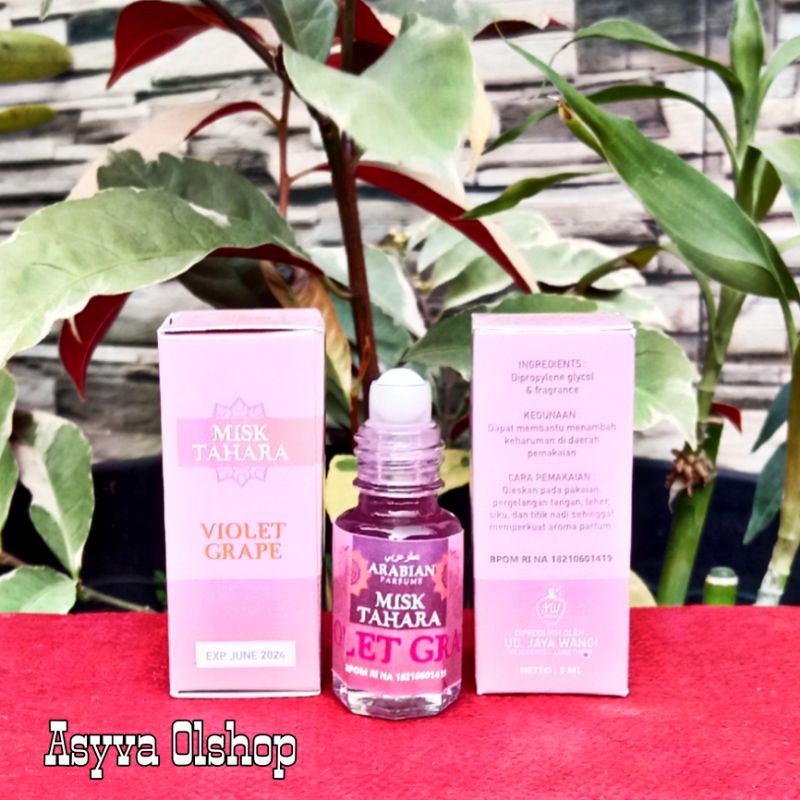 100% Original Saudi Misk Thaharah  | Misk Original Saudi | VIOLET GRAPE BPOM | Botol Roll On