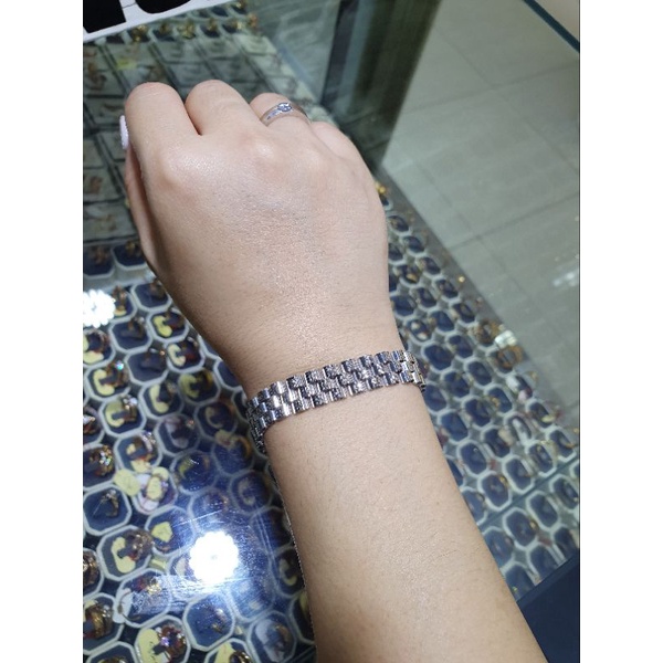 Gelang Rantai Rlx* Emas putih