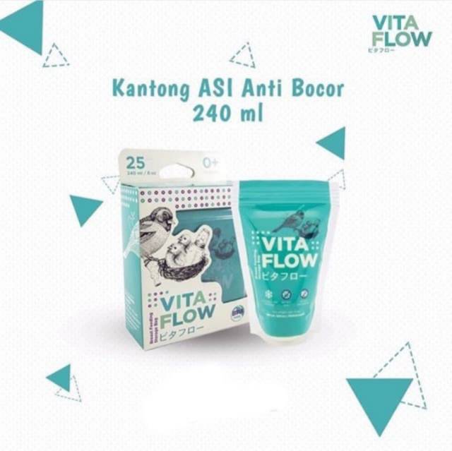 Paket Bundling Vitaflow Kantong ASIP 240ml free botol ASI Vita Flow