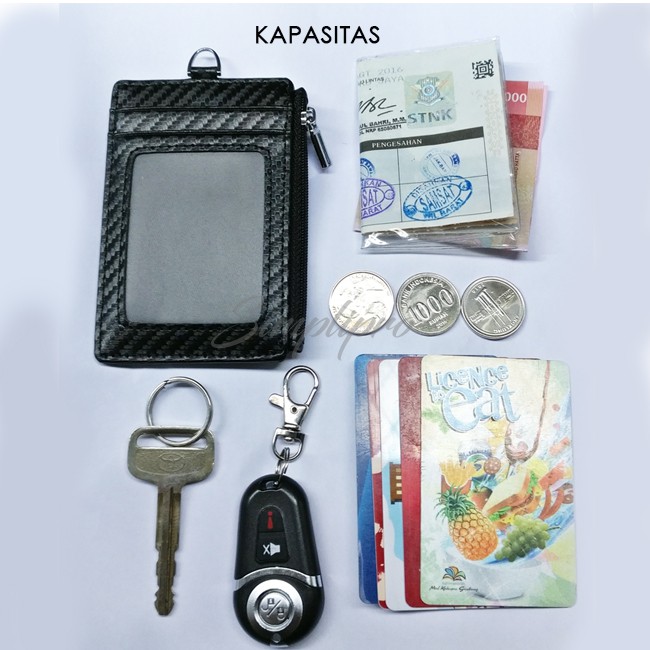 Dompet Tipis STNK Kunci Kartu Koin Resleting Zipper Slim Wallet SL4-ZC