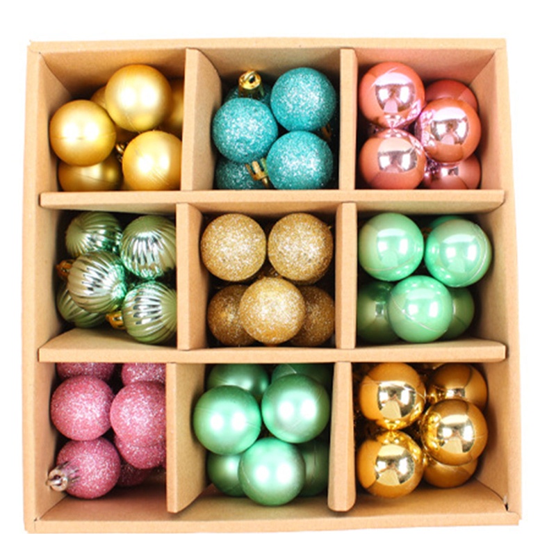 99pcs / Set Ornamen Bola Kecil Ukuran 1.2 Inch Untuk Dekorasi Pohon Natal