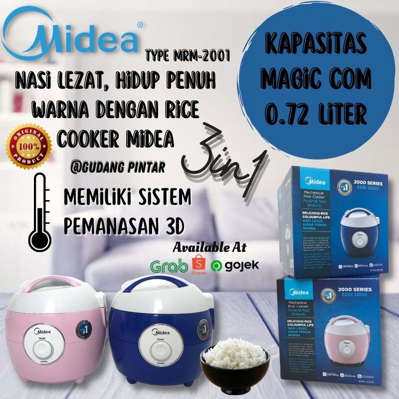 Rice Cooker Midea Magic Com 0.72 Liter MRM-2001