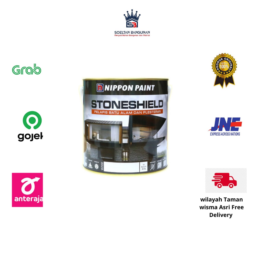 Jual NIPPON PAINT Stone Shield Clear Gloss/ Cat Pelapis Batu Alam 1