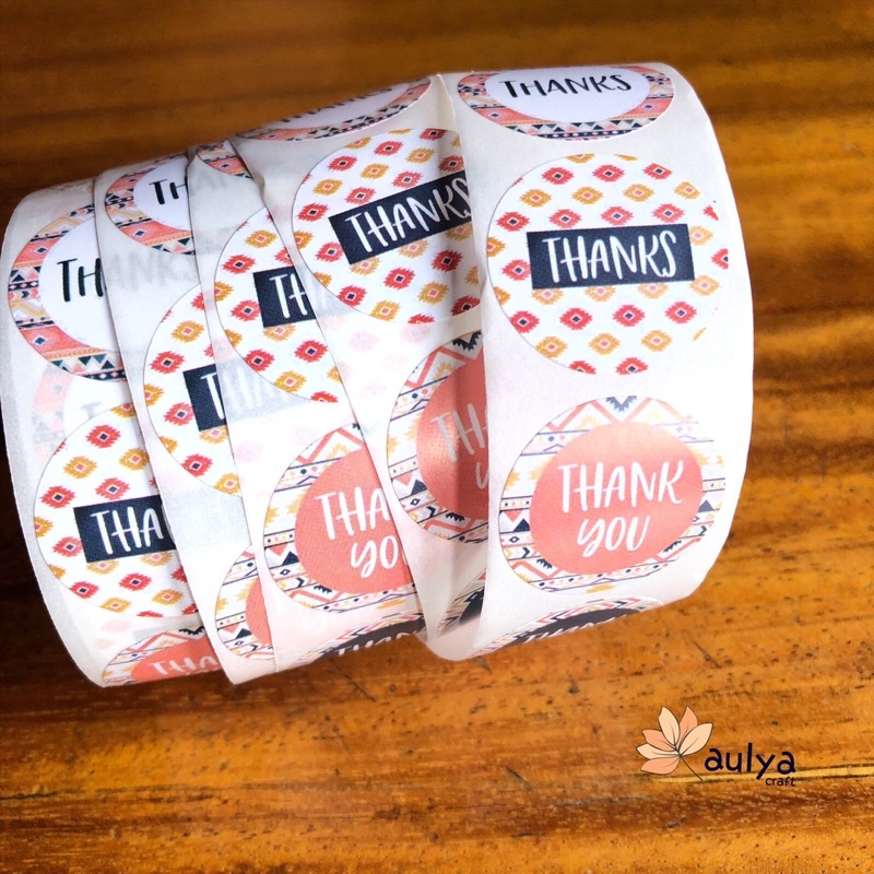 

STIKER THANK YOU BOHO STYLE SERIES VINTAGE