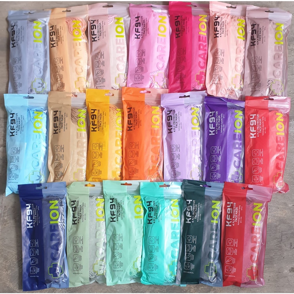 Masker KF94 Masker KF 94 Careion Wemask Mouson Masker Warna Colour Import 4PLY Isi 10pcs 4 Lapis Korean Mask Masker Korea Murah Grosir Surabaya Ijin Kemenkes