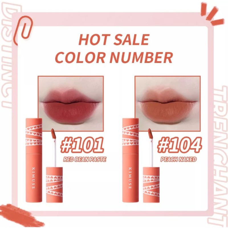 [JKT] KIMUSE Lip Lacquer Cream Matte Velvet Smooth Waterproof