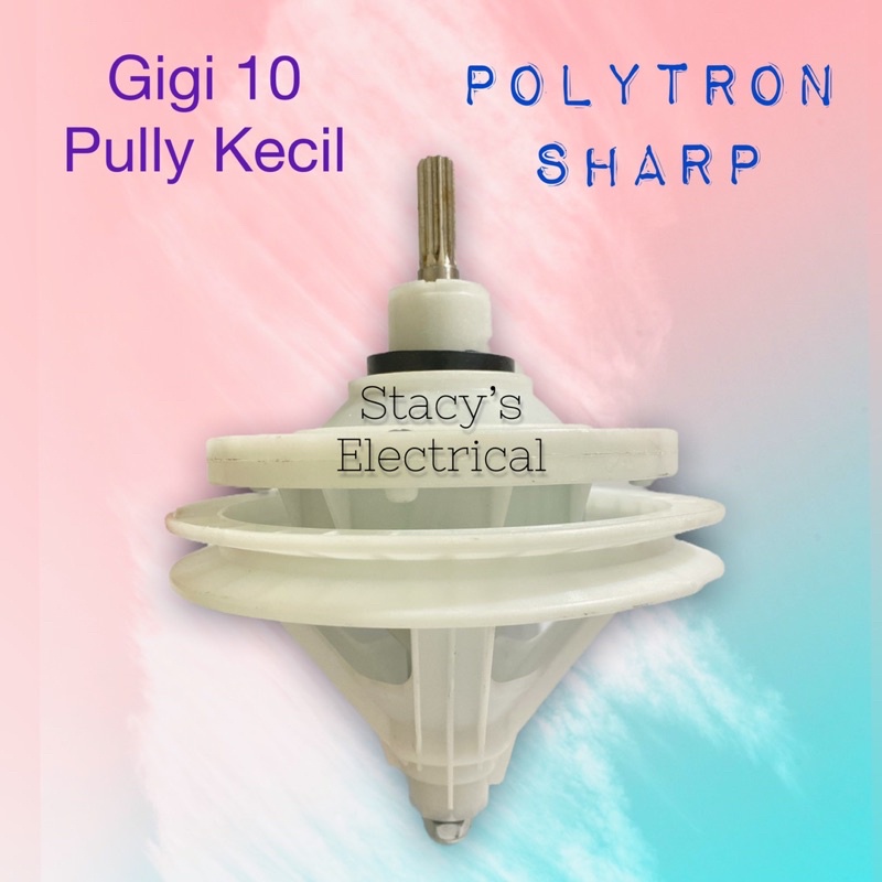 GEARBOX MESIN CUCI POLYTRON GIGI 10 PULLY BESAR DAN KECIL