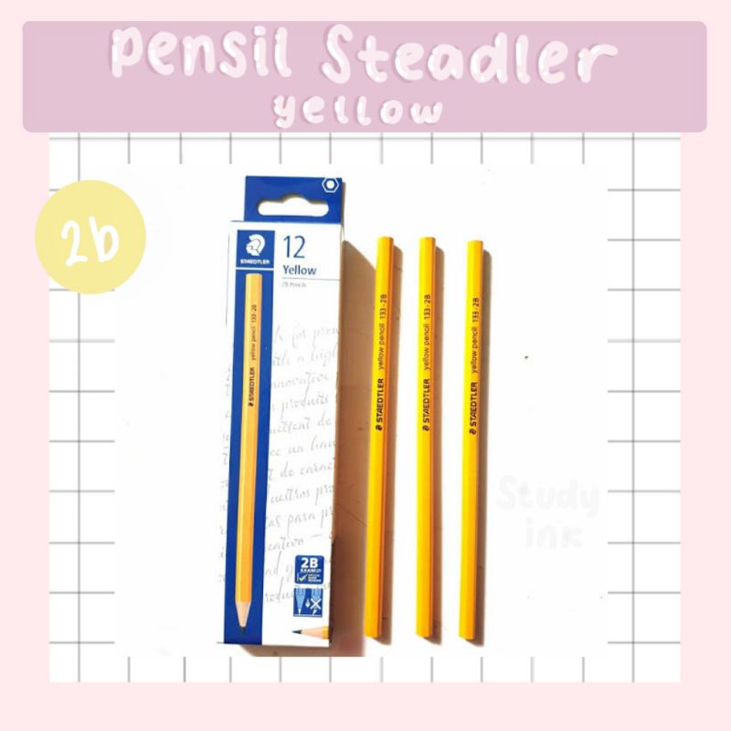

Pensil Pencil Pinsil 2B Steadler Yellow 1pcs Eceran Satuan Kumimg