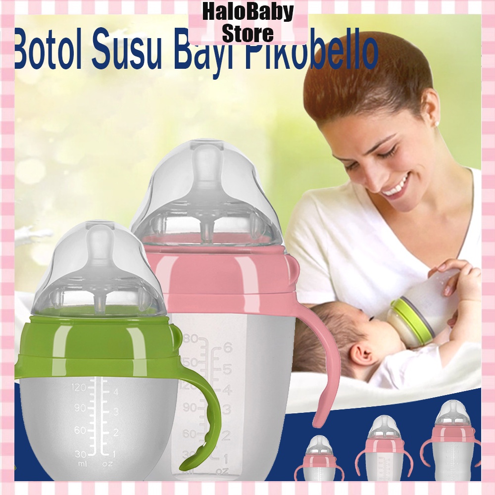 Halobaby dengan pegangan PIKO Bello botol susu bayi/Bayi Botol Susu dengan sedotan