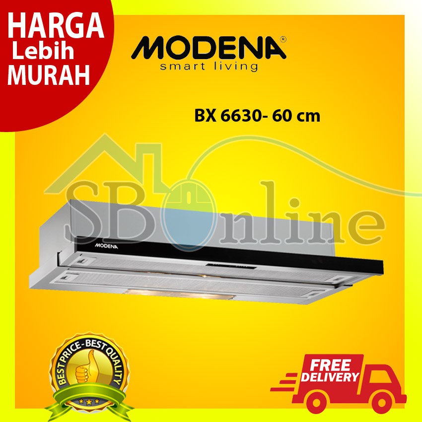 Slim Cooker Hood Modena W Built In Slide Out CELATO - BX 6603