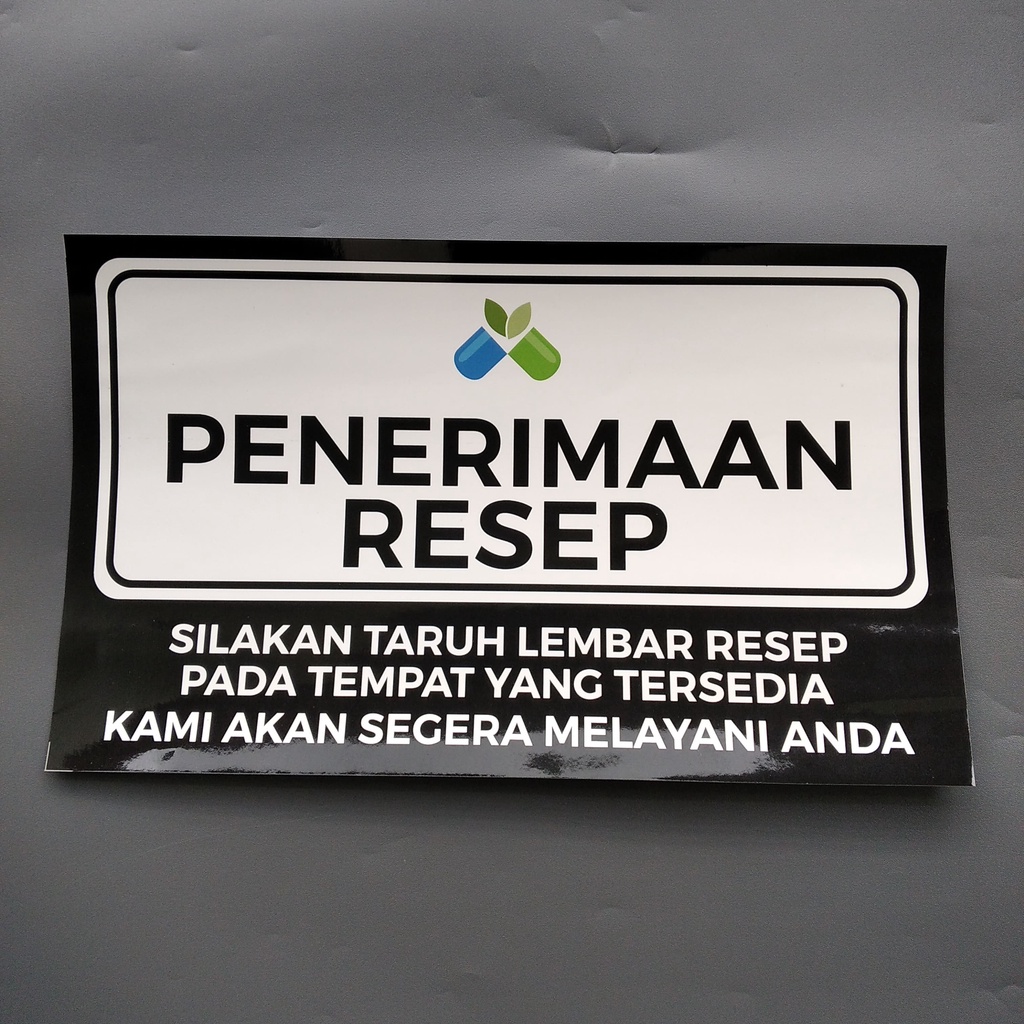 

Stiker Farmasi Penerimaan Resep - Stiker Kesehatan - Aksesoris Kesehatan