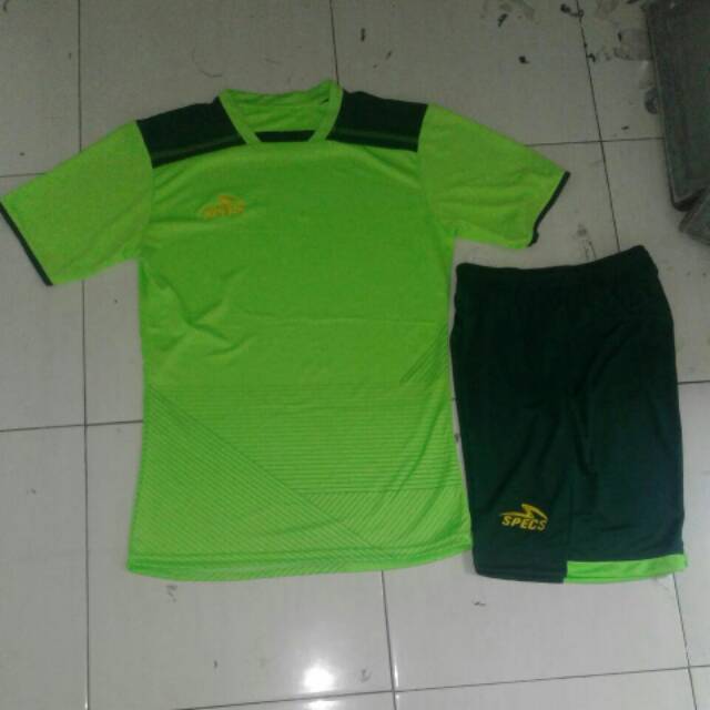 Setelan baju futsal sepak bola specs hijau